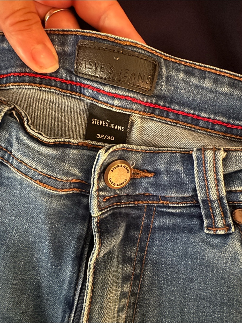 Men's Straight Fit Denim Jeans in Faded Blue - Picture 3 of 3